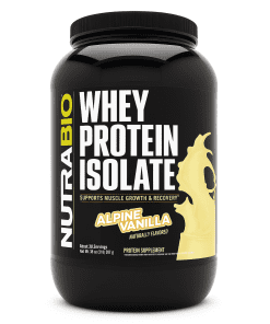 پودر وی پروتئین ایزوله نوترا بایو طعم وانیل آلپاین